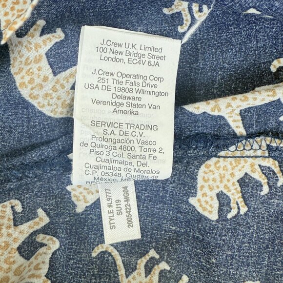 J.Crew Cheetah Print 100% Cotton Button-Down Shirt XS - Picture 7 of 8